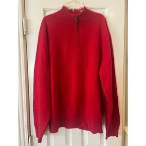Daniel Bishop 100% Cashmere Pullover Quarter Zip Sweater Men XL Classy Preppy